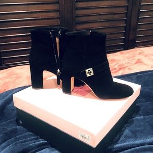 Kate Spade Heel Velvet Suede Black Boots / Booties 36B